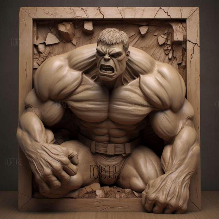 hulk 3d model 3 3d stl модель для ЧПУ